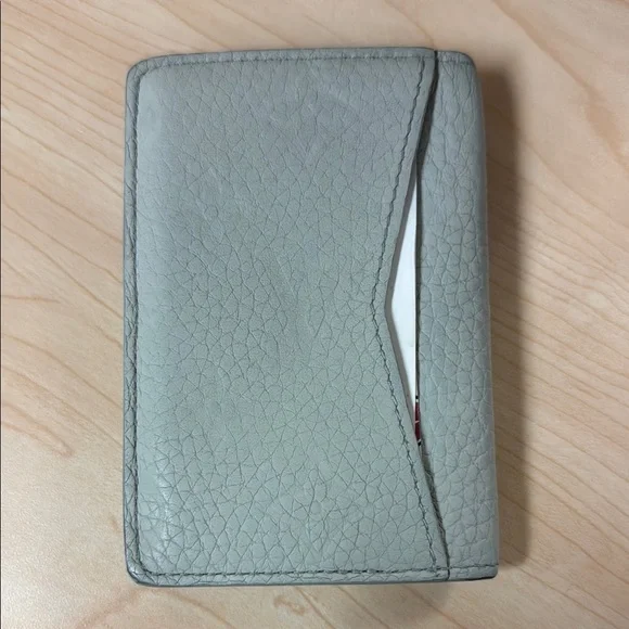 Louis Vuitton Light Gray Leather Card Holder